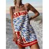 image:imageMakeMeChic Womens Letter Graphic Cami Dress Spaghetti Strap Straight Hem Mini DressesBlue