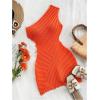 image:imageMakeMeChic Womens Off The Shoulder Dress Cut Out Sleeveless Bodycon Y2k Short DressesOrange