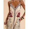 image:imageMakeMeChic Womens Boho Floral Cami Dress V Neck Spaghetti Strap Maxi Dresses SundressMulticolor