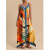 image:imageMakeMeChic Womens Boho Floral Cami Dress V Neck Spaghetti Strap Maxi Dresses SundressMulticolor Floral