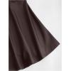 image:imageMakeMeChic Womens Fall Mini Dress Sleeveless Ruched A Line Ruffle Asymmetrical DressesCoffee