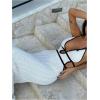 image:imageMakeMeChic Womens Summer Halter Maxi Dress Sleeveless Backless Cut Out Knitted Long DressesWhite