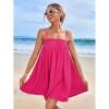 image:imageWomens Sleeveless Summer Cami Dress Ruffle Shirred Mini DressesHot Pink
