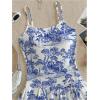 image:imageMakeMeChic Womens Cami Dress Spaghetti Strap Ruffle Hem A Line Flare Mini Dresses