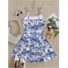 image:imageMakeMeChic Womens Cami Dress Spaghetti Strap Ruffle Hem A Line Flare Mini Dresses
