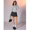 image:imageMakeMeChic Womens Casual Business Top Long Sleeve Shirts Button Down Collared BlouseLight Grey