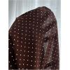image:imageMakeMeChic Womens Polka Dots Shirt Tie Button Down Shirt Ruched Cap Puff Sleeve Blouse TopsCoffee Brown