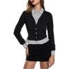 image:imageMakeMeChic Womens Casual Business Top Long Sleeve Shirts Button Down Collared BlouseBlack N