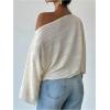 image:imageMakeMeChic Womens Asymmetrical Tops 34 Sleeve Textured Dressy Bussiness Shirts Blouse Top