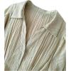 image:imageMakeMeChic Womens Business Office Button Down Shirt Half Sleeve Collar Textured Blouse TopsGreen