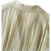 image:imageMakeMeChic Womens Business Office Button Down Shirt Half Sleeve Collar Textured Blouse TopsGreen