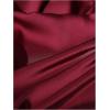 image:imageMakeMeChic Womens Deep V Neck Blouse Satin Tops Long Sleeve Silk Tie Front Belted Going Out TopsBurgundy