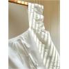 image:imageMakeMeChic Womens Floral Embroidery Ruffle Sleeve Blouse Bow Tie Front Fairy Blouse TopsWhite