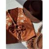 image:imageMakeMeChic Womens Floral Suede Vest Outerwear Sleeveless Tie V Neck Cowgirl Boho Jacket