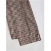 image:imageMakeMeChic Womens Plaid Shirts Long Sleeve Collared Button Down 2 in 1 Rib Knit BlouseBrown