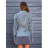image:imageMakeMeChic Womens Striped Button Down Shirts Long Sleeve Slim Fit Collared Blouse Y2K TopsLight Blue