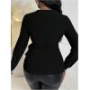image:imageMakeMeChic Womens Wrap Tops V Neck Blouse Business Dressy Shirt Tie Side Long Sleeve Going Out TopBlack