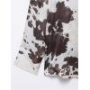 image:imageMakeMeChic Womens Cow Print Button Down Shirt Long Sleeve Work Business BlouseKhaki