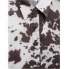 image:imageMakeMeChic Womens Cow Print Button Down Shirt Long Sleeve Work Business BlouseKhaki