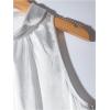 image:imageMakeMeChic Womens Elegant Mock Neck Halter Blouse Sleeveless Dressy Crop TopsWhite