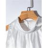 image:imageMakeMeChic Womens Elegant Mock Neck Halter Blouse Sleeveless Dressy Crop TopsWhite