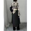 image:imageMakeMeChic Womens Floral Bell Sleeve Blouse V Neck High Low Tie Belted Elegant Shirt Work Dressy TopsMulticolor