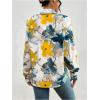 image:imageMakeMeChic Womens Floral Button Down Shirt Long Sleeve Collared Dressy Blouse TopsMulticolor
