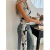 image:imageMakeMeChic Womens Floral Crop Tops Wrap V Neck Tie Side Sleeveless Going Out TopMulticolor