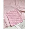 image:imageMakeMeChic Womens Vertical Striped Button Down Shirt Long Sleeve Summer Office Blouse Crop TopsPink
