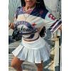 image:imageMakeMeChic Womens Football Jersey Shirts Soccer Jersey Number Oversized Y2K Tee TopsMulticolor