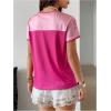 image:imageMakeMeChic Womens Football Jersey Shirts Soccer Jersey Number Oversized Y2K Tee TopsPink White