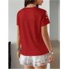 image:imageMakeMeChic Womens Football Jersey Shirts Soccer Jersey Number Oversized Y2K Tee TopsRed