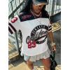 image:imageMakeMeChic Womens Football Jersey Shirts Soccer Jersey Number Oversized Y2K Tee TopsWhite Black Red