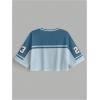 image:imageMakeMeChic Womens Football Jersey Shirts Y2K Number Crop Tops Soccer Jersey Tee StreetwearCrop Blue