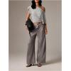 image:imageMakeMeChic Womens Off The Shoulder Tops Y2k T Shirt Short Sleeve Going Out Crop Tops BlouseStriped Grey