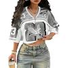 Crop Grey White