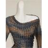 image:imageMakeMeChic Womens Cowl Neck Tops Tie Dye Shirt Bell Sleeve Hanky Hem Draped Going Out Crop TopsMulticolor