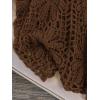 image:imageMakeMeChic Womens Plus Size Boho Tops Crochet Sweater Dolman Sleeve Beach Cover UpBrown