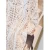 image:imageMakeMeChic Womens Plus Size Boho Tops Crochet Sweater Dolman Sleeve Beach Cover UpPlus White