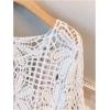 image:imageMakeMeChic Womens Plus Size Boho Tops Crochet Sweater Dolman Sleeve Beach Cover UpPlus White