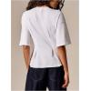 image:imageMakeMeChic Womens Ruffle Peplum Tops Going Out Short Sleeve Summer T Shirt BlouseWhite