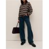 image:imageMakeMeChic Womens Rugby Shirt Striped Tops Long Sleeve Fall Tops Y2k Preppy Tee ShirtsChocolate Brown