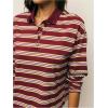 image:imageMakeMeChic Womens Rugby Shirt Striped Tops Long Sleeve Fall Tops Y2k Preppy Tee ShirtsRed Shirt