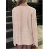 image:imageMakeMeChic Womens Sparkly Crewneck T Shirt Long Sleeve Evening Party TopsDusty Pink