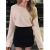 image:imageMakeMeChic Womens Sparkly Crewneck T Shirt Long Sleeve Evening Party TopsDusty Pink