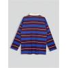 image:imageMakeMeChic Womens Striped Long Sleeve Tee Shirts Collar Neck Button Front Y2K Rugby ShirtsBlue and Brown