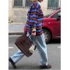 image:imageMakeMeChic Womens Striped Long Sleeve Tee Shirts Collar Neck Button Front Y2K Rugby ShirtsBlue and Brown