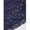 image:imageMakeMeChic Womens Wrap Blouse Pilates Workout Top Lace Trim Bell Sleeve V Neck ShirtRoyal Blue