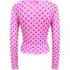 image:imageMakeMeChic Womens Y2k Polka Dots T Shirts Boat Neck Long Sleeve Fitted Going Out TopsHot Pink