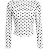 image:imageMakeMeChic Womens Y2k Polka Dots T Shirts Boat Neck Long Sleeve Fitted Going Out TopsWhite